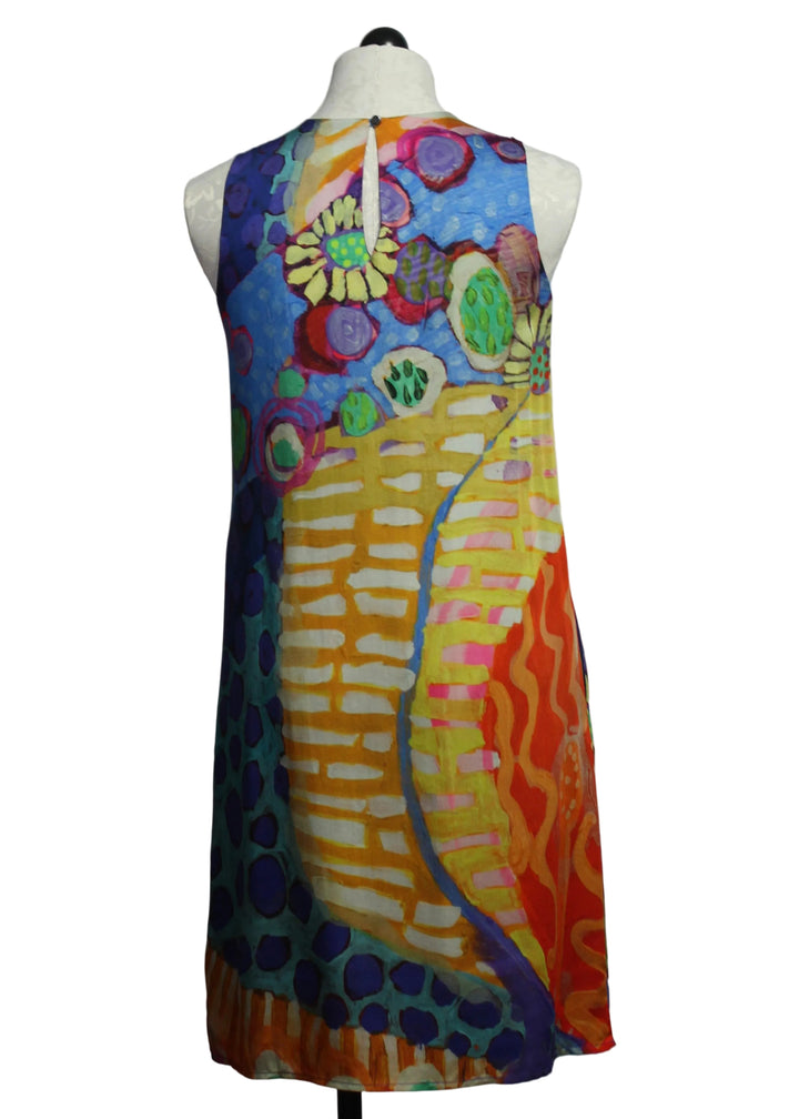 back view of Morning Hike Sleeveless Dress by Claire Desjardins 