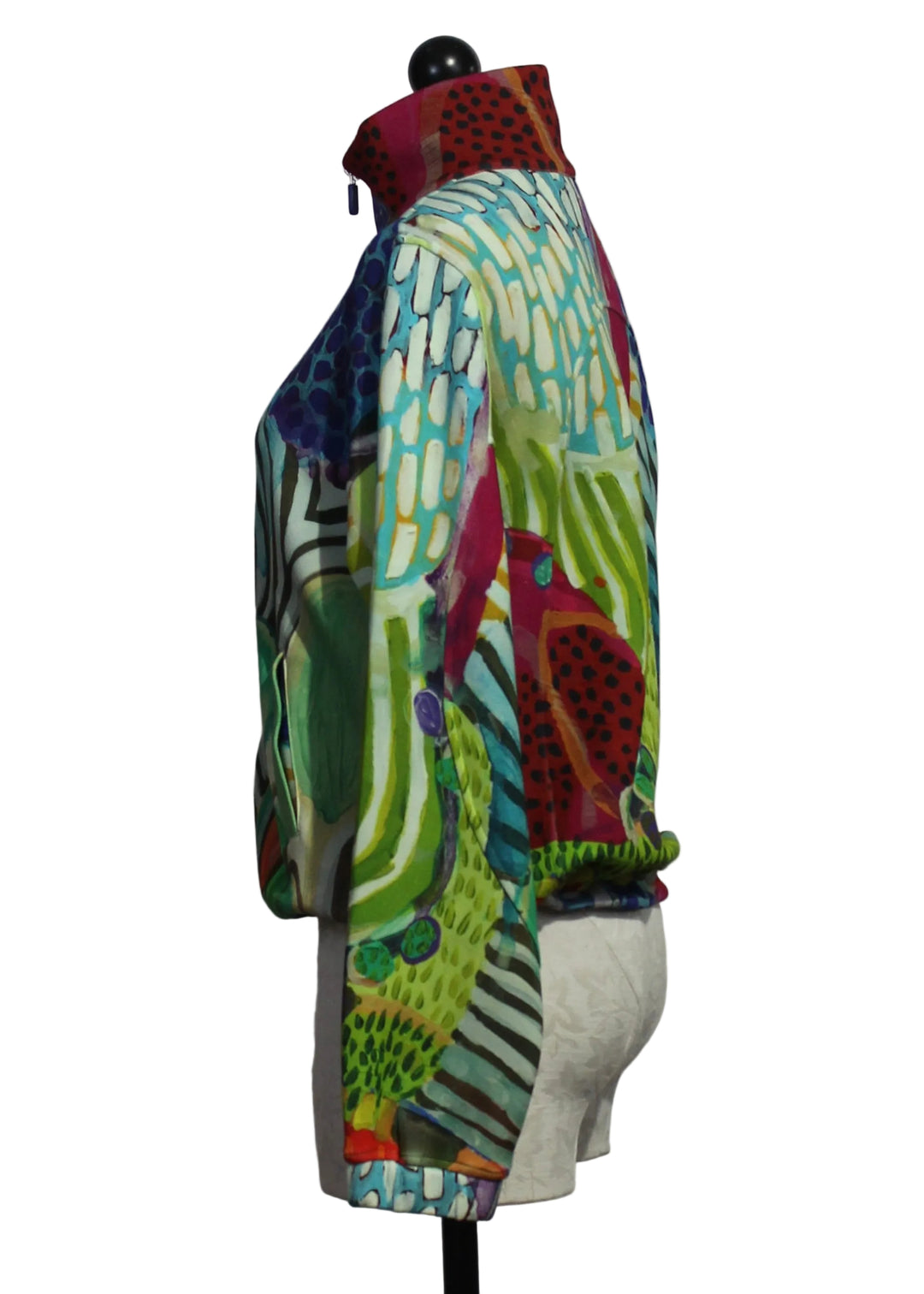 side view of The Morning Hike Zip Front Jacket by Claire Desjardins