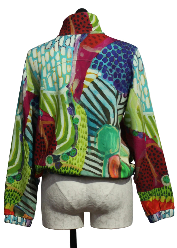 back view of The Morning Hike Zip Front Jacket by Claire Desjardins