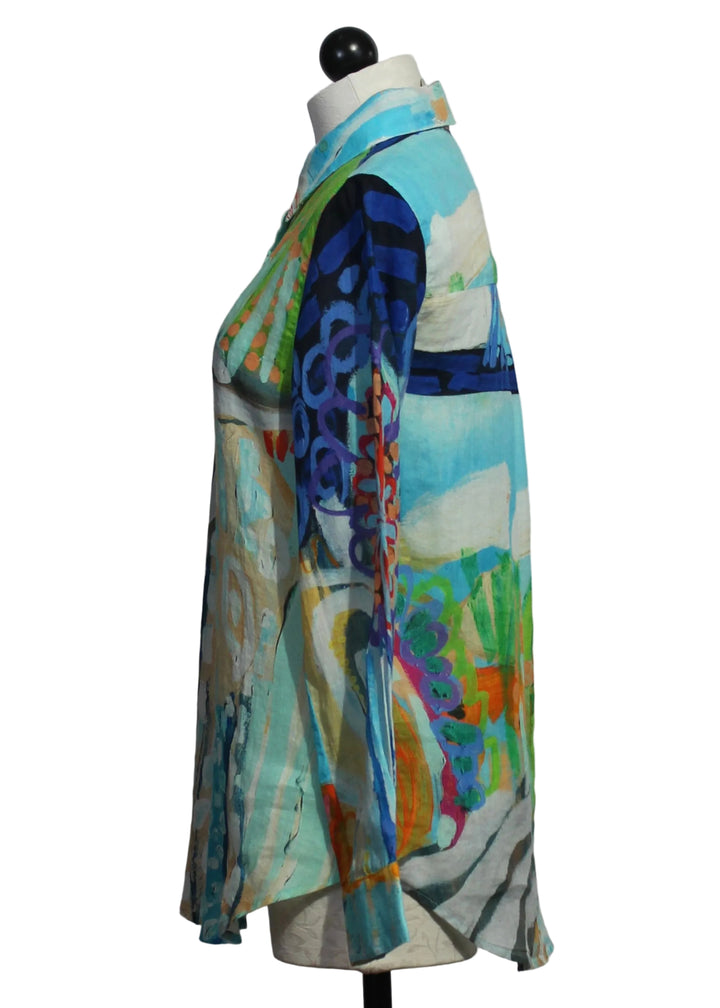 side view of The Home of the Stingless Bees Blouse by Claire Desjardins 