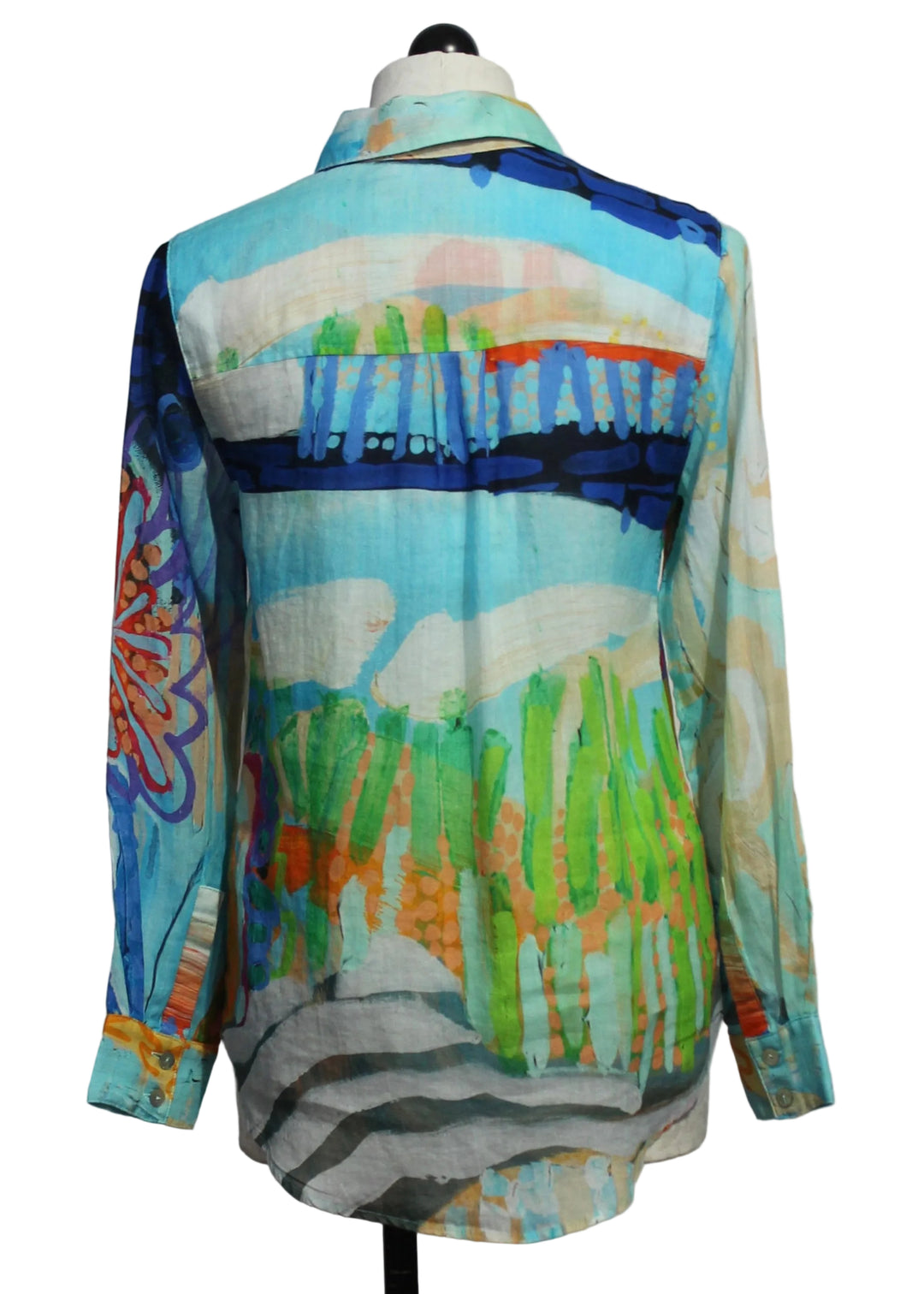 back view of The Home of the Stingless Bees Blouse by Claire Desjardins 