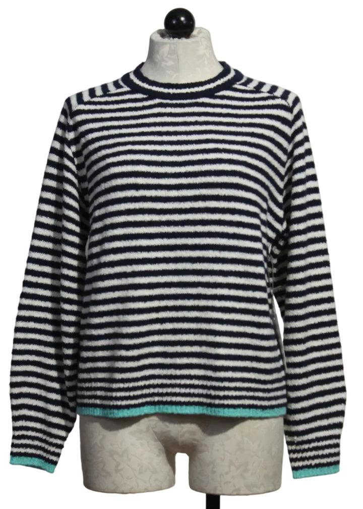 Navy White Lola Stripe Pullover by Margaret O'Leary