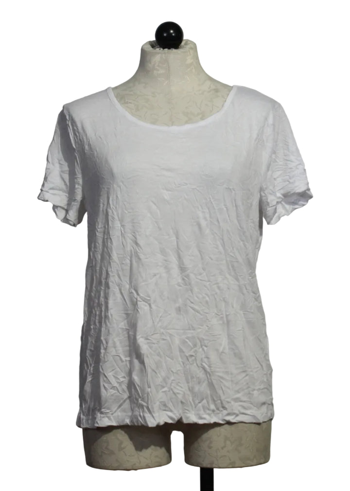 White Crinkled Short Sleeve Celia Top by Kozan