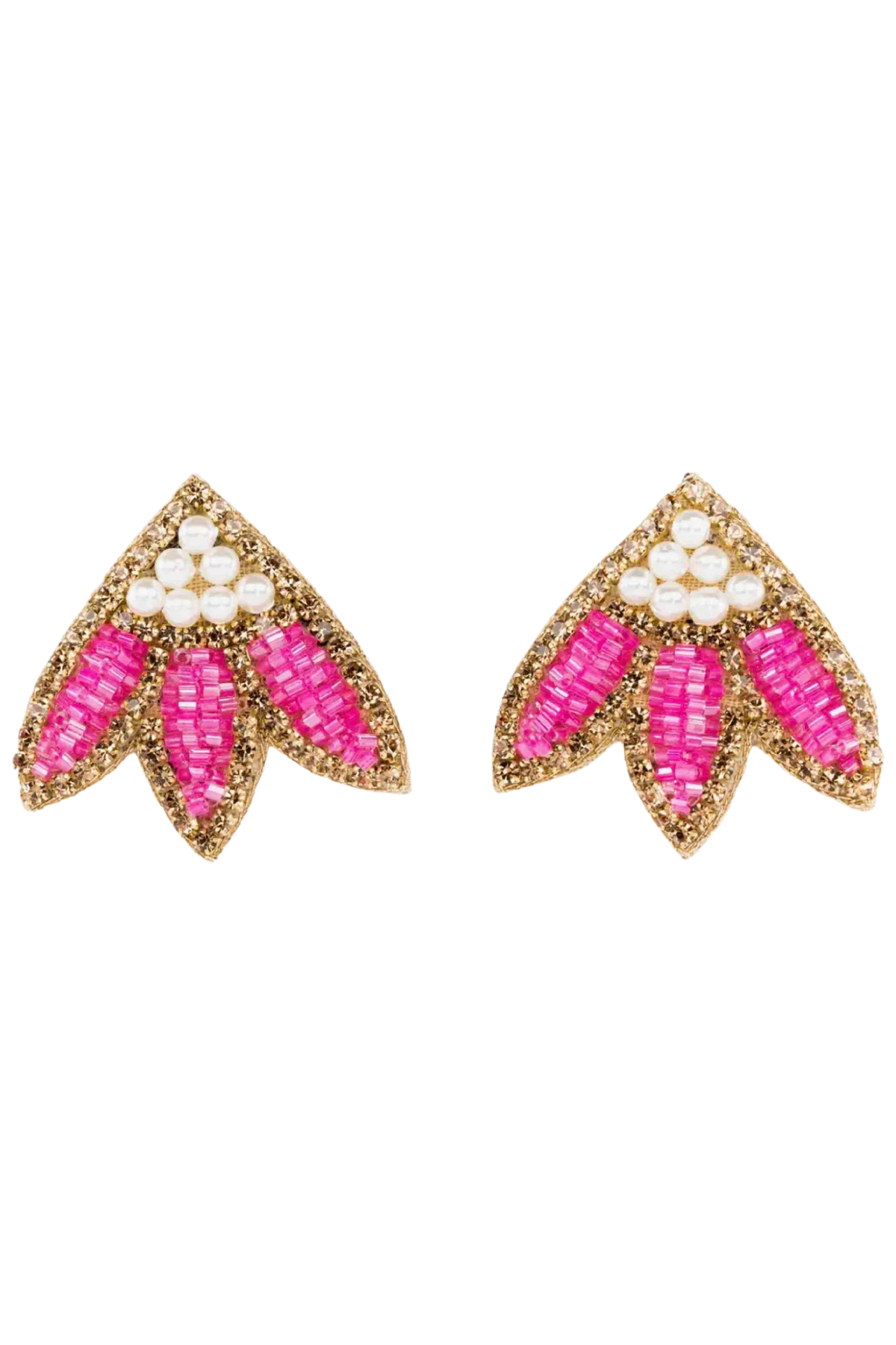 Pink Calypso Stud Earrings by Beth Ladd Collections