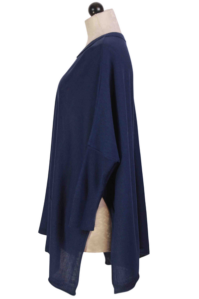 side view of Deep Water One Sized Catalina Crewneck Sweater by Mersea