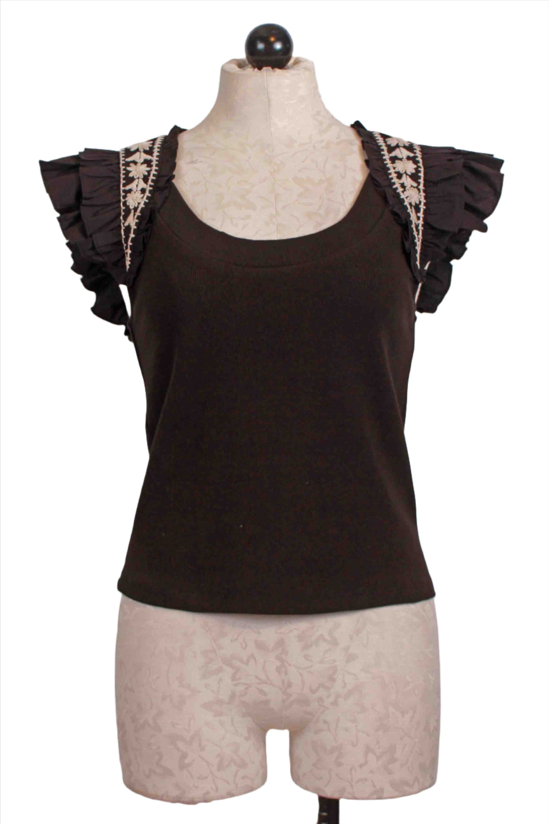 Black with Ivory Raven Top by Cleobella