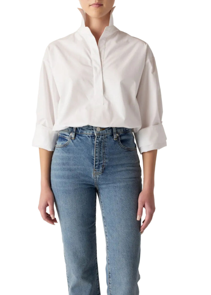model wearing the DALLAS TOP by Marie Oliver in Optic White