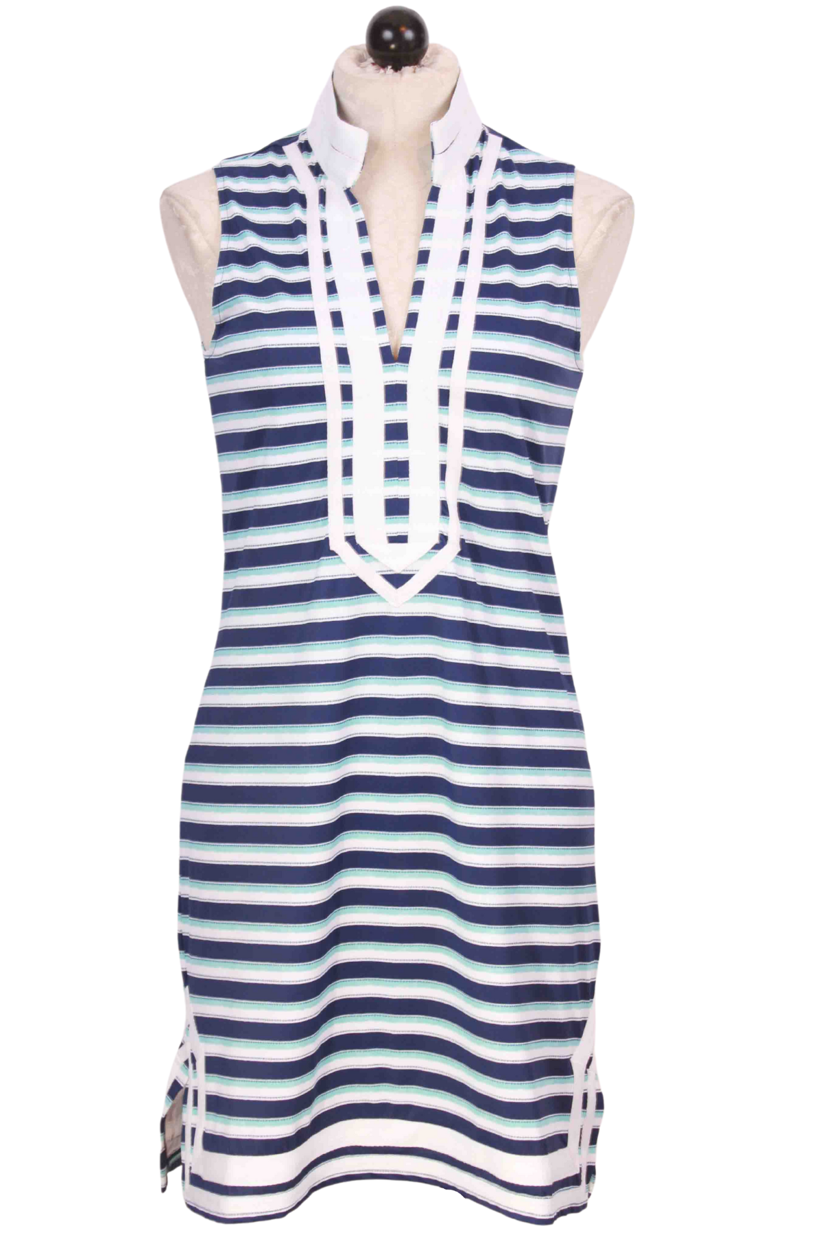 Delray Stripe Sleeveless Tunic Dress by Cabana Life