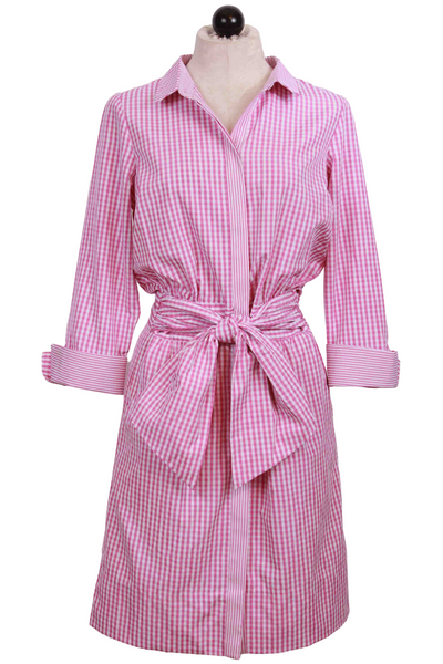 Pink Gingham Breezy Blouson Dress by Gretchen Scott