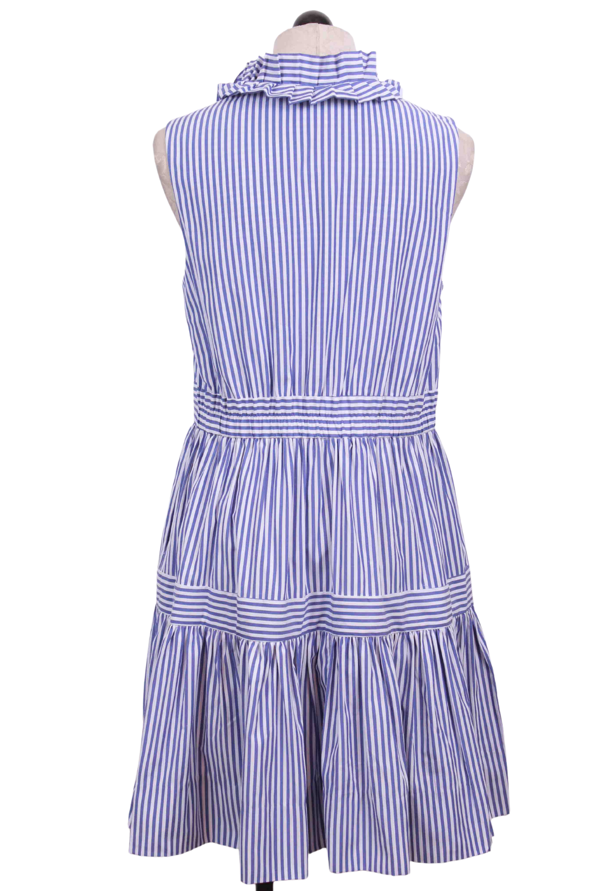 back view of  Navy and White Striped Short Hope Dress by Gretchen Scott