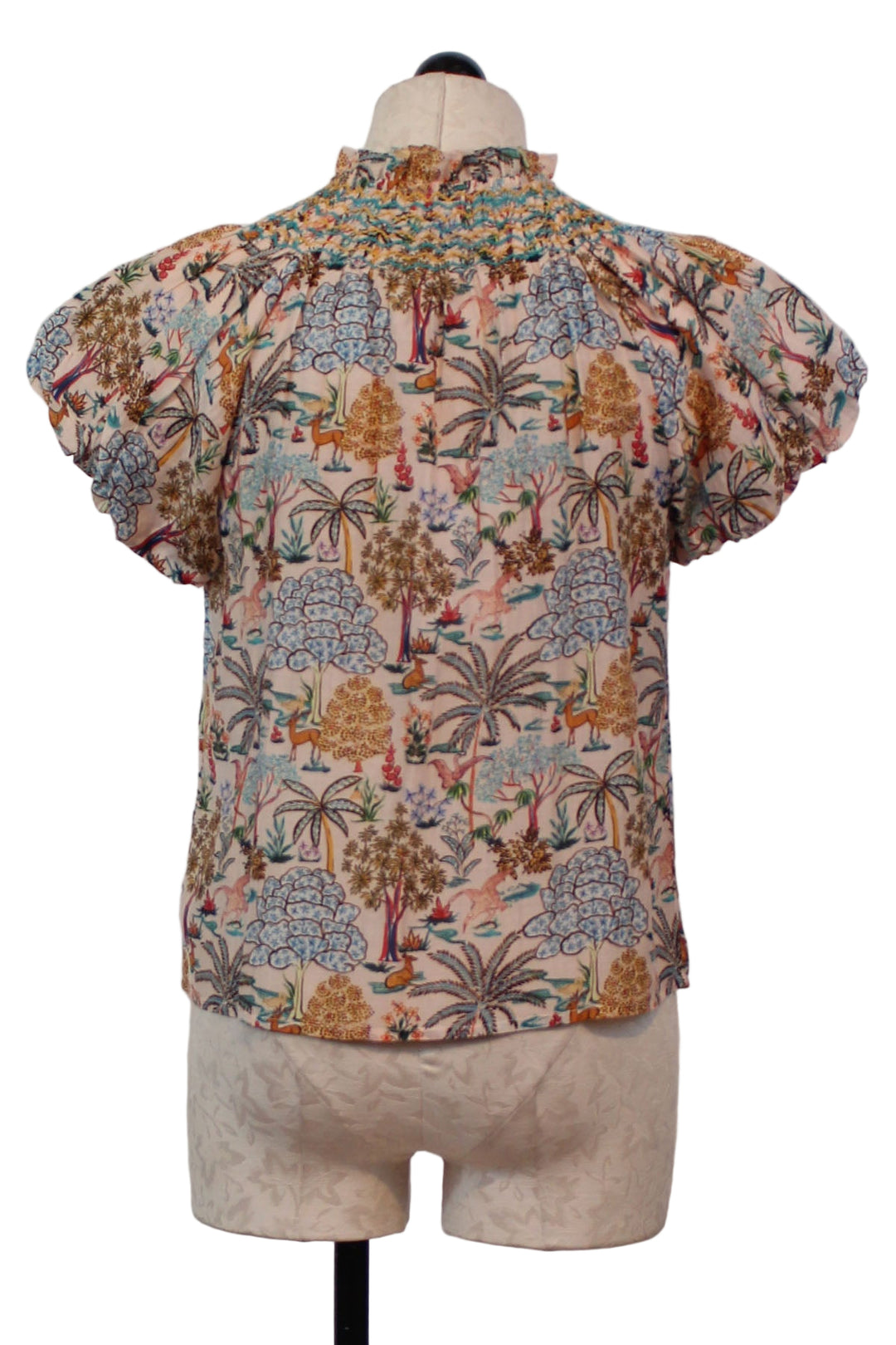 back view of The Daisy Top by Elizabeth James in the Enchanted Print