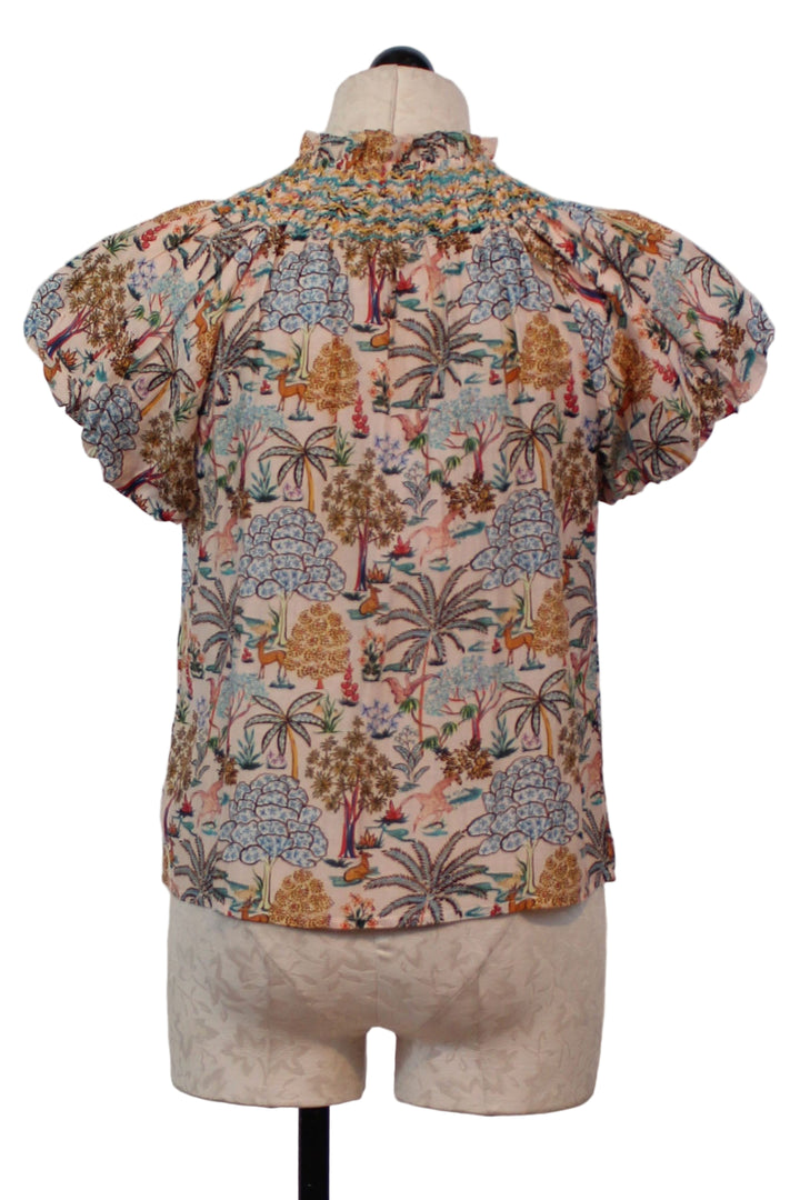 back view of The Daisy Top by Elizabeth James in the Enchanted Print