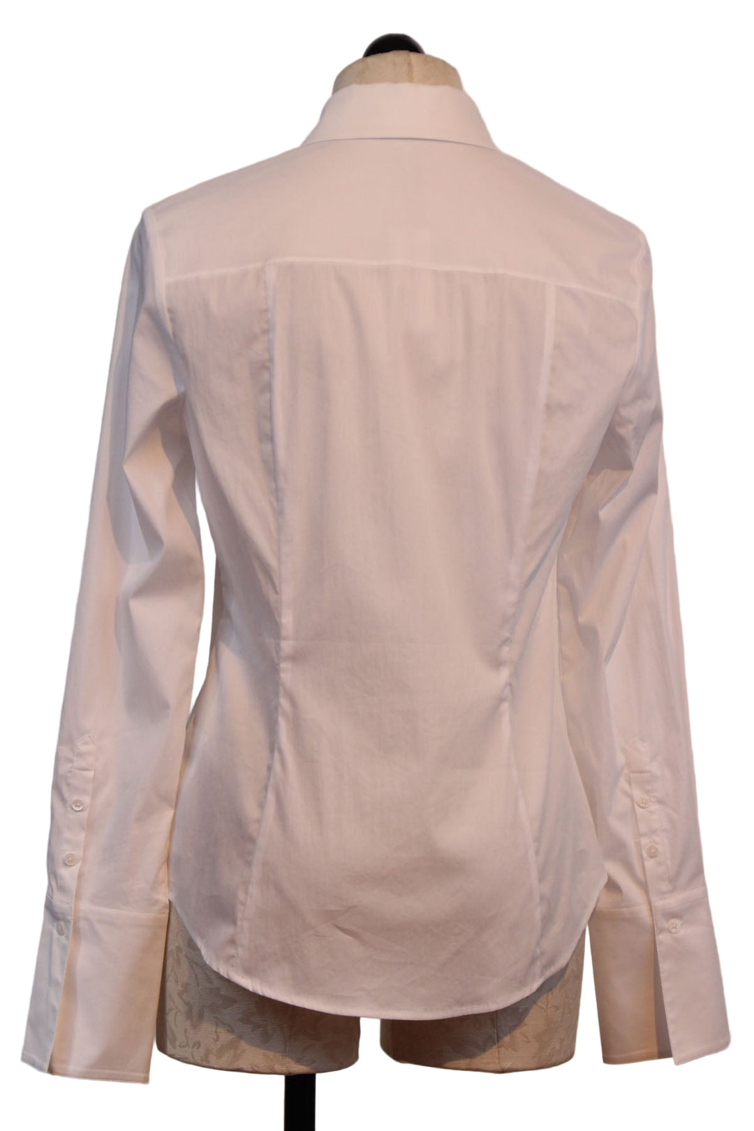 back view of The Darling Top in White by Favorite Daughter with a beautiful crystal Brooch Clip