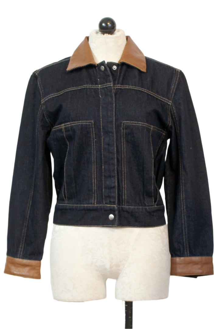 Pacific Indigo Delphia Cropped Denim Jacket by Velvet Heart 