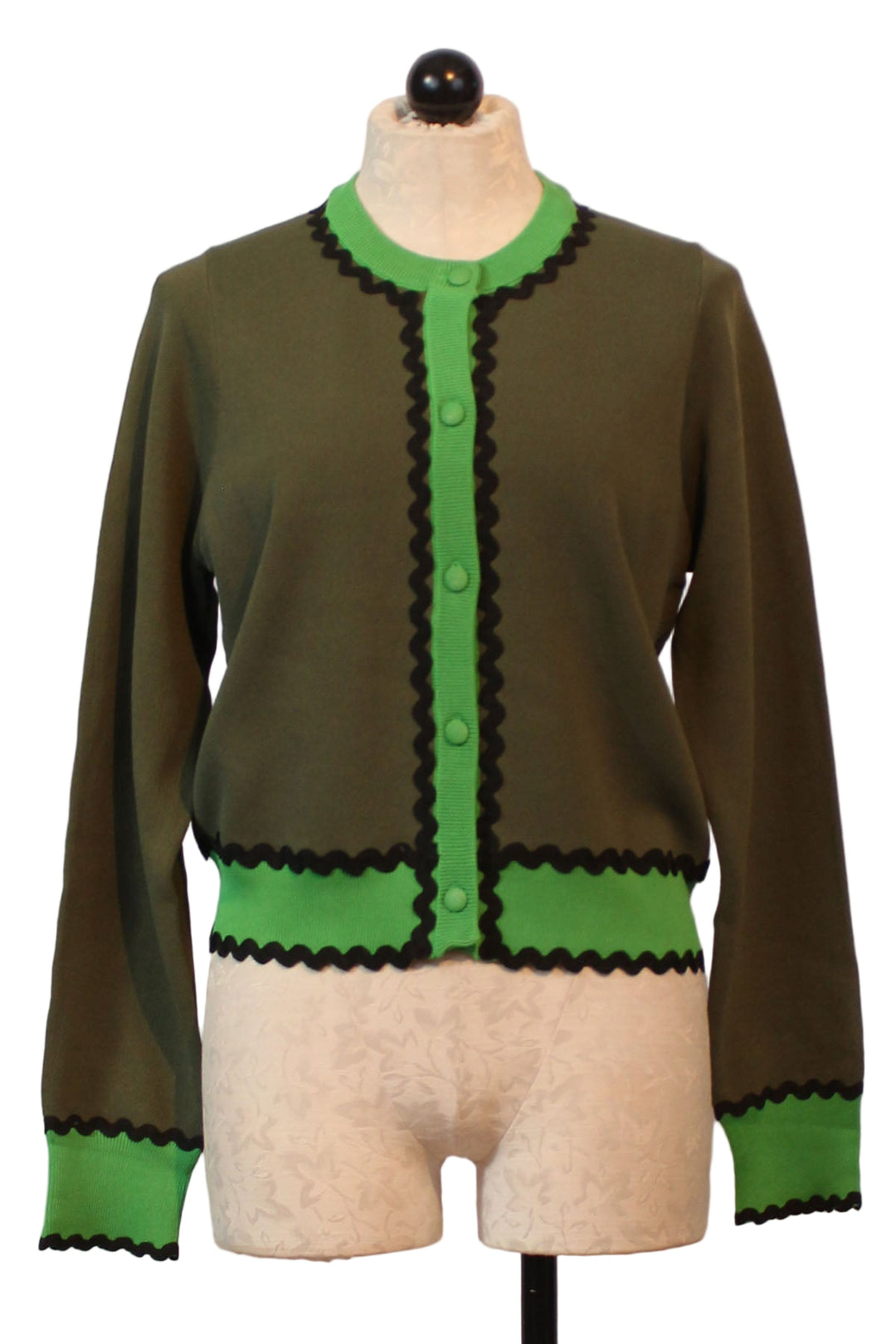 Wild Green Diana Cardigan by Emily Lovelock