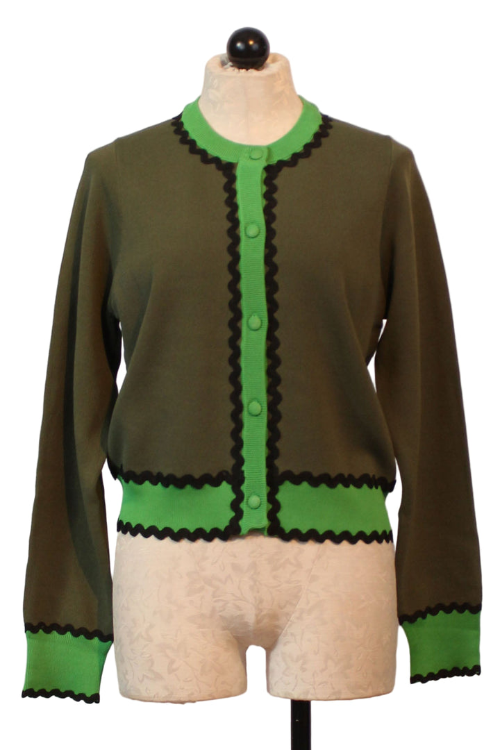 Wild Green Diana Cardigan by Emily Lovelock