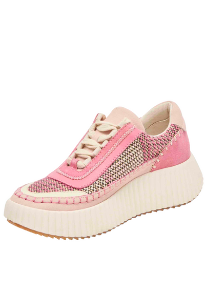 Dolen Pink Multi-Woven Platform Sneakers by Dolce Vita