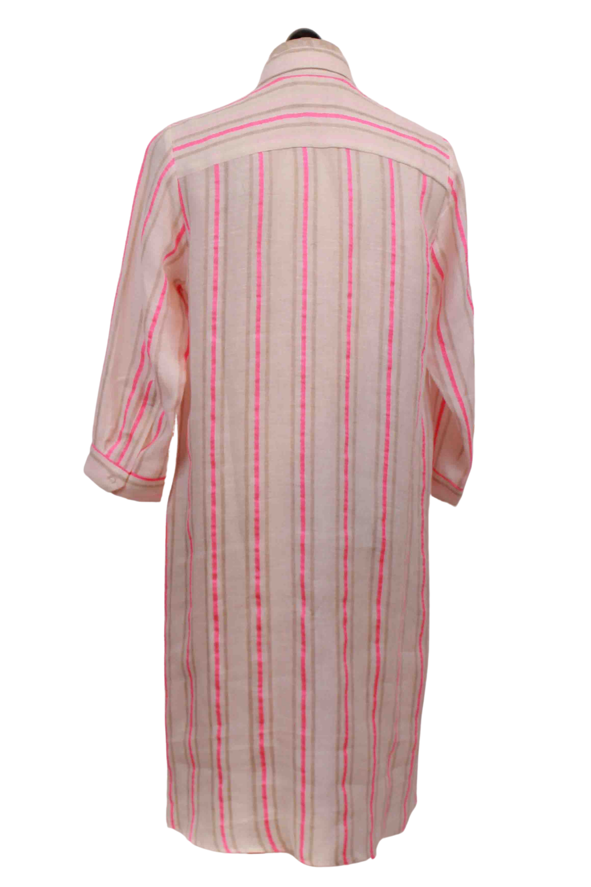 back view of Dover Pink Neon Stripes Dress by Vilagallo