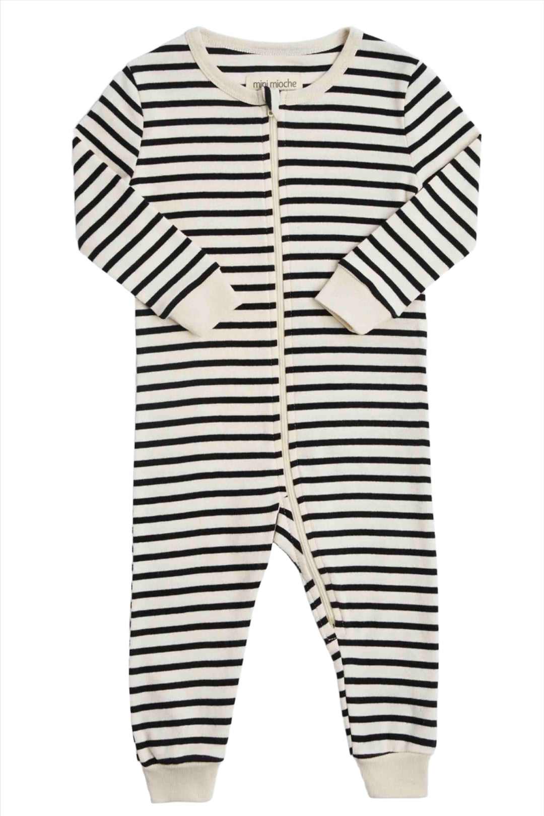 Natural Stripe Dreamy Sleeper Romper by Mini Mioche