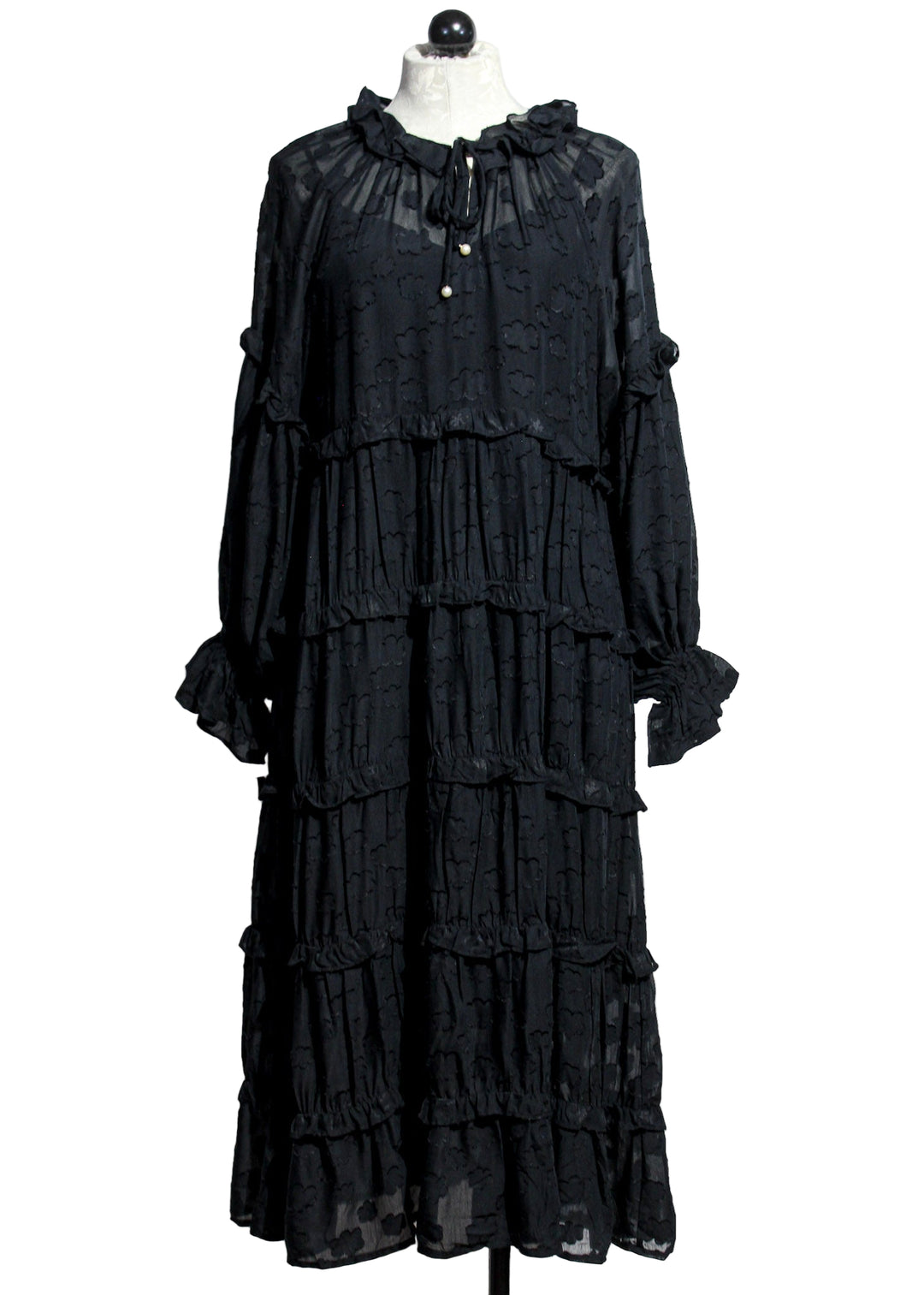 Black Linda Dress by Emily Lovelock