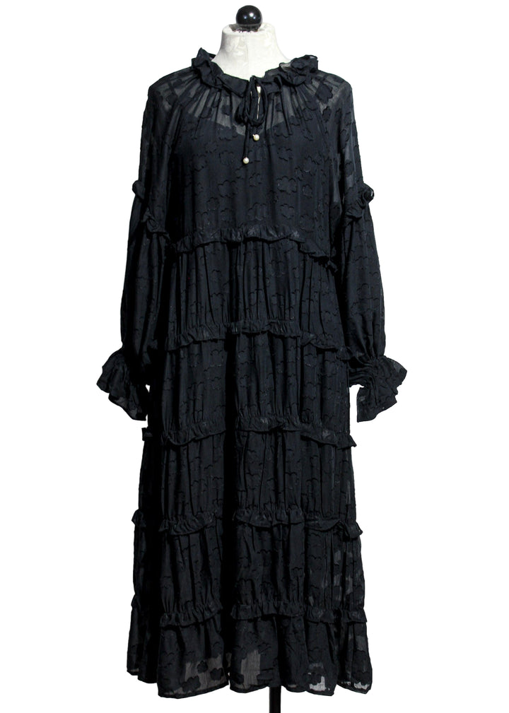 Black Linda Dress by Emily Lovelock