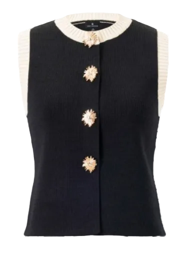 Black Teri Vest by Emily Lovelock