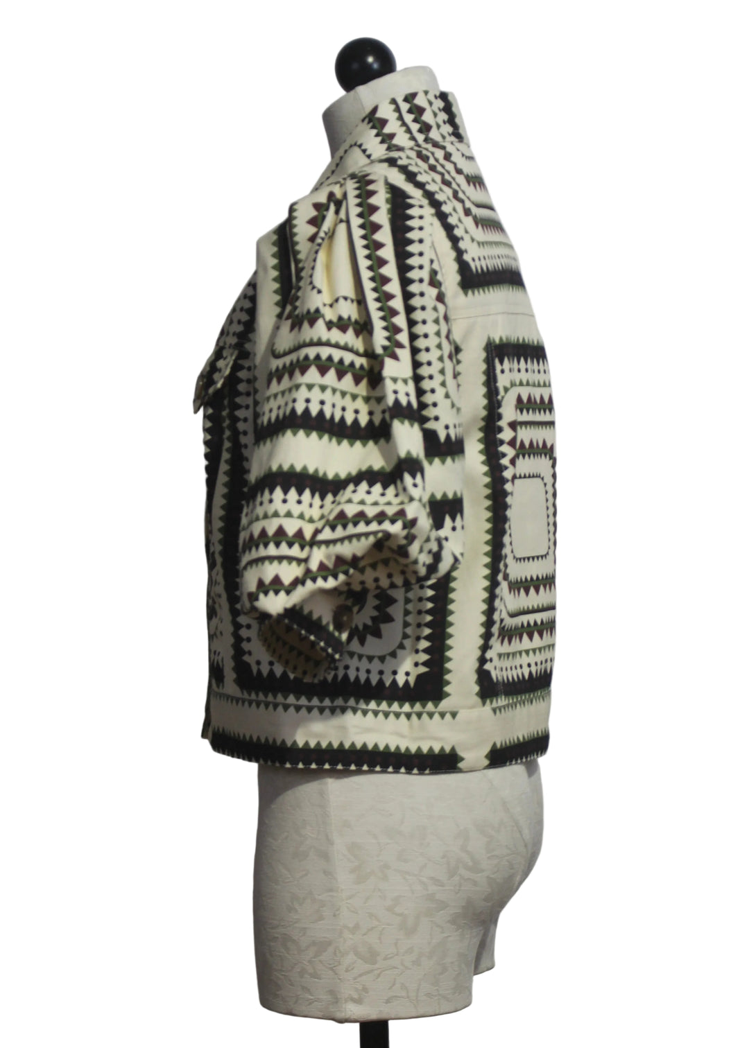 side view of The Waxpaper Print Judy Jacket by Emily Lovelock 