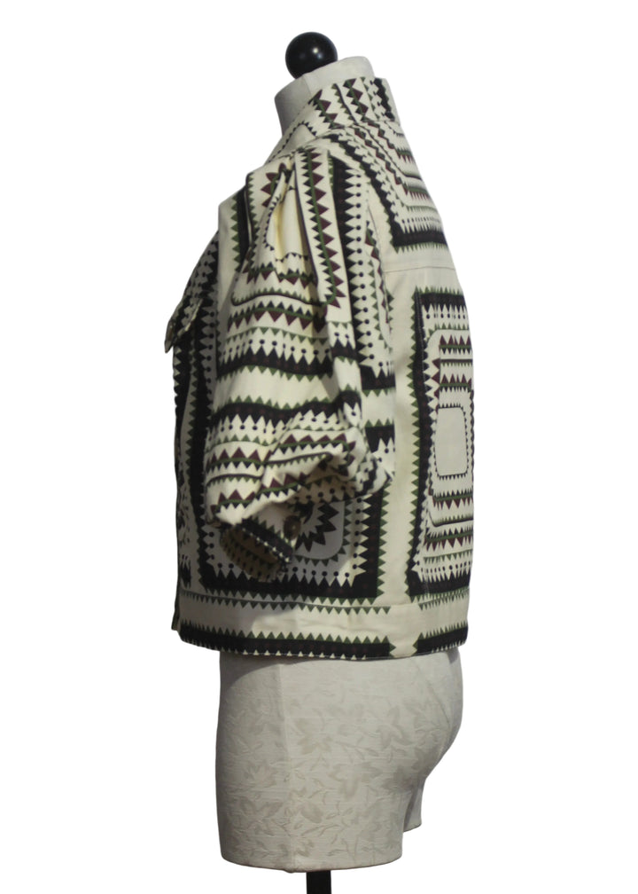 side view of The Waxpaper Print Judy Jacket by Emily Lovelock 