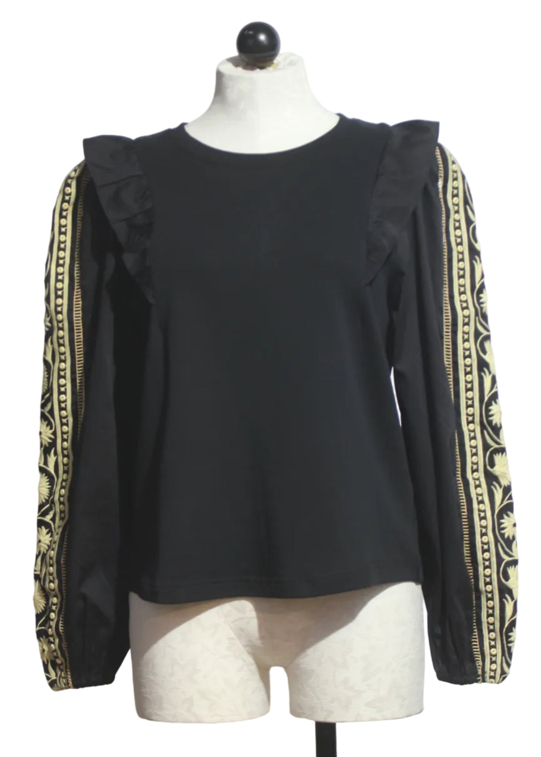 the Black Kacey Sweatshirt by Emily Lovelock
