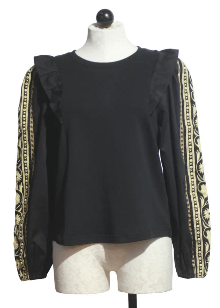 the Black Kacey Sweatshirt by Emily Lovelock