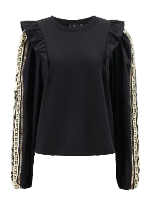 Black Kacey Sweatshirt by Emily Lovelock