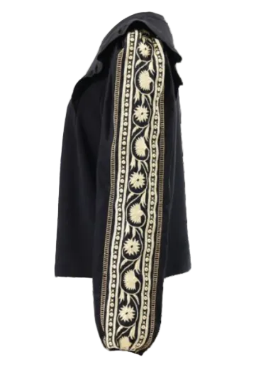 side view of black Kacey Sweatshirt by Emily Lovelock