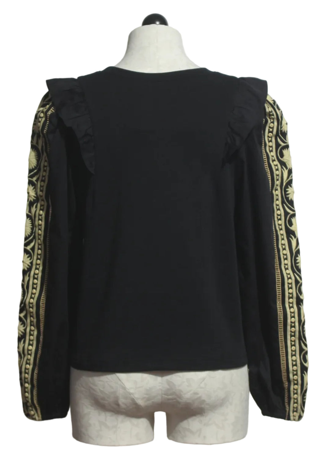 back view of the Black Kacey Sweatshirt by Emily Lovelock