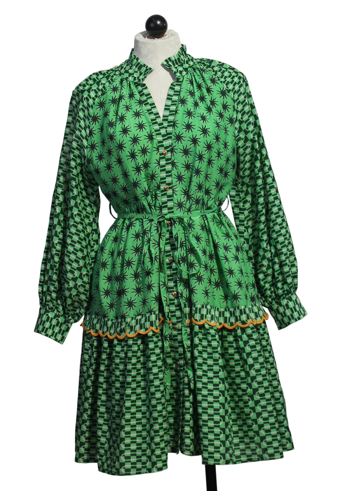 Retro Green Lucy Dress by Emily Lovelock