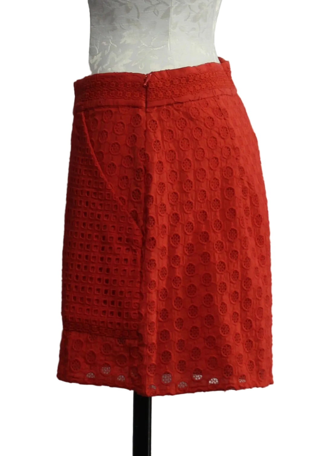 side view of  Lava Red Nova Shorts by Emily Lovelock  