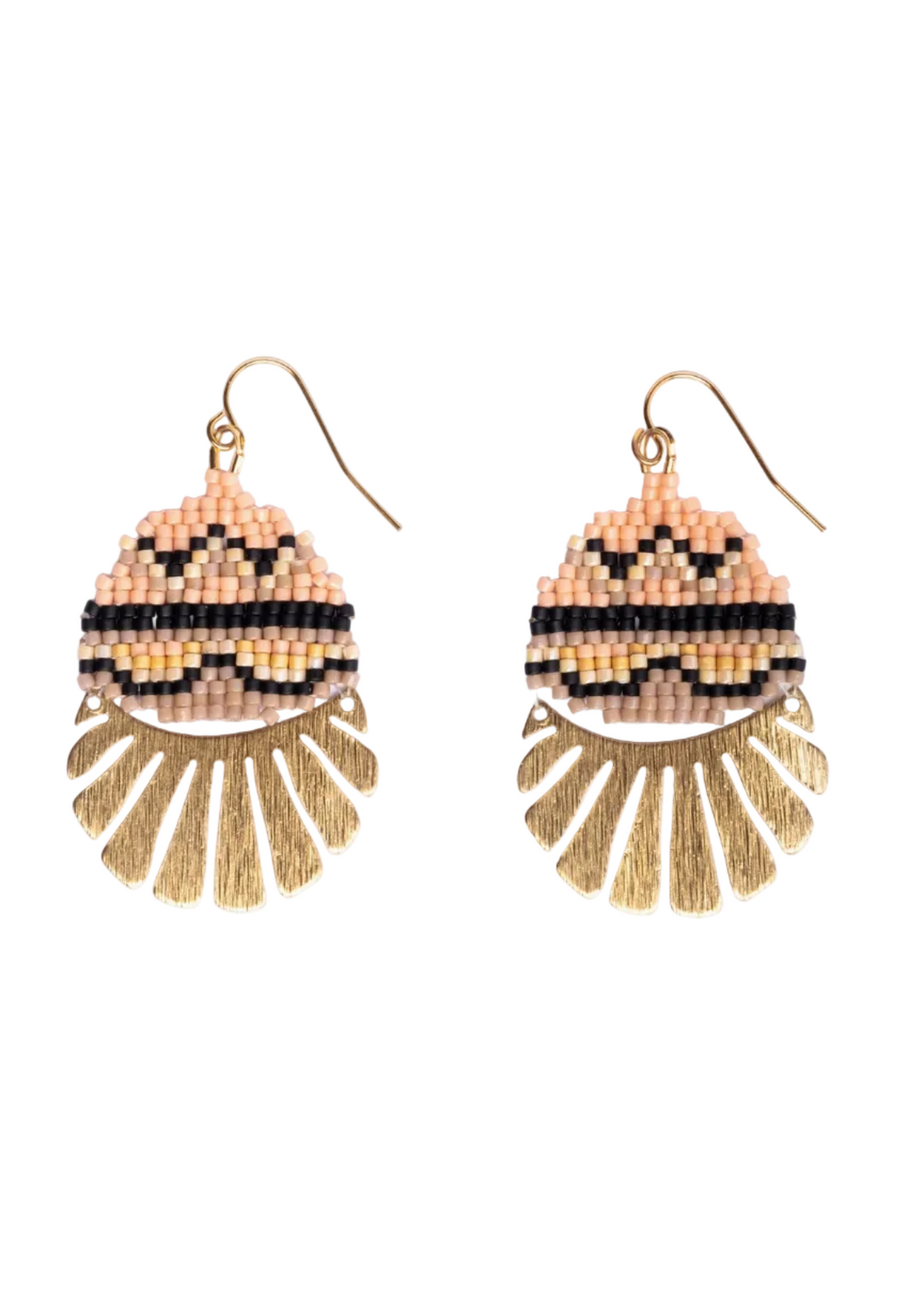 Beded Handwoven Santa Fe Drop Earrings by Mayana Designs Co