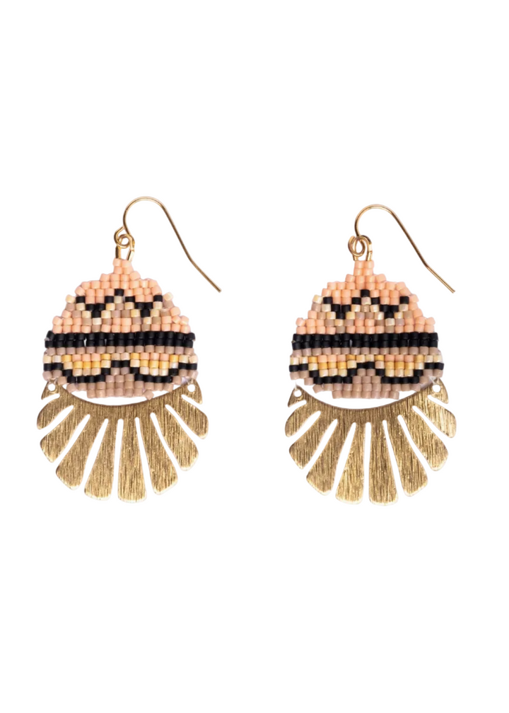 Beded Handwoven Santa Fe Drop Earrings by Mayana Designs Co