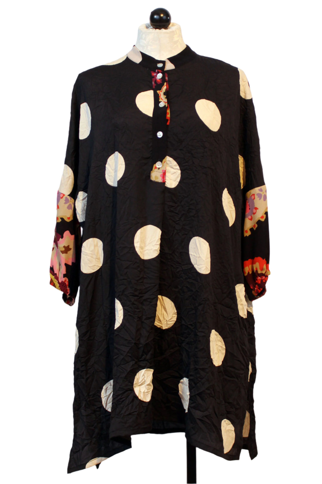 Black/White Polka Dot Shirt Dress by Alembika