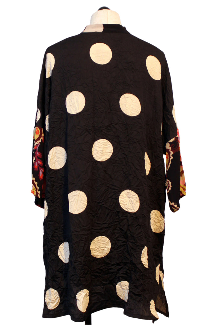 back view of Black/White Polka Dot Shirt Dress by Alembika