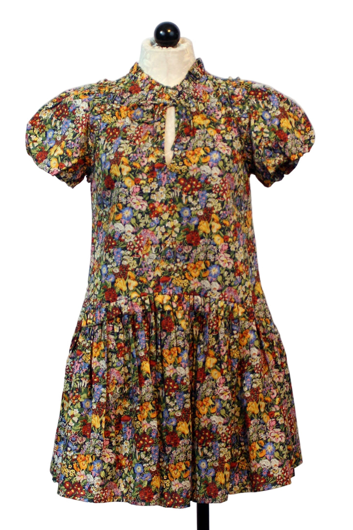 Judith Short Sleeve Dress by Love The Label in the beautiful Cottage Garden Liberty of London fabri