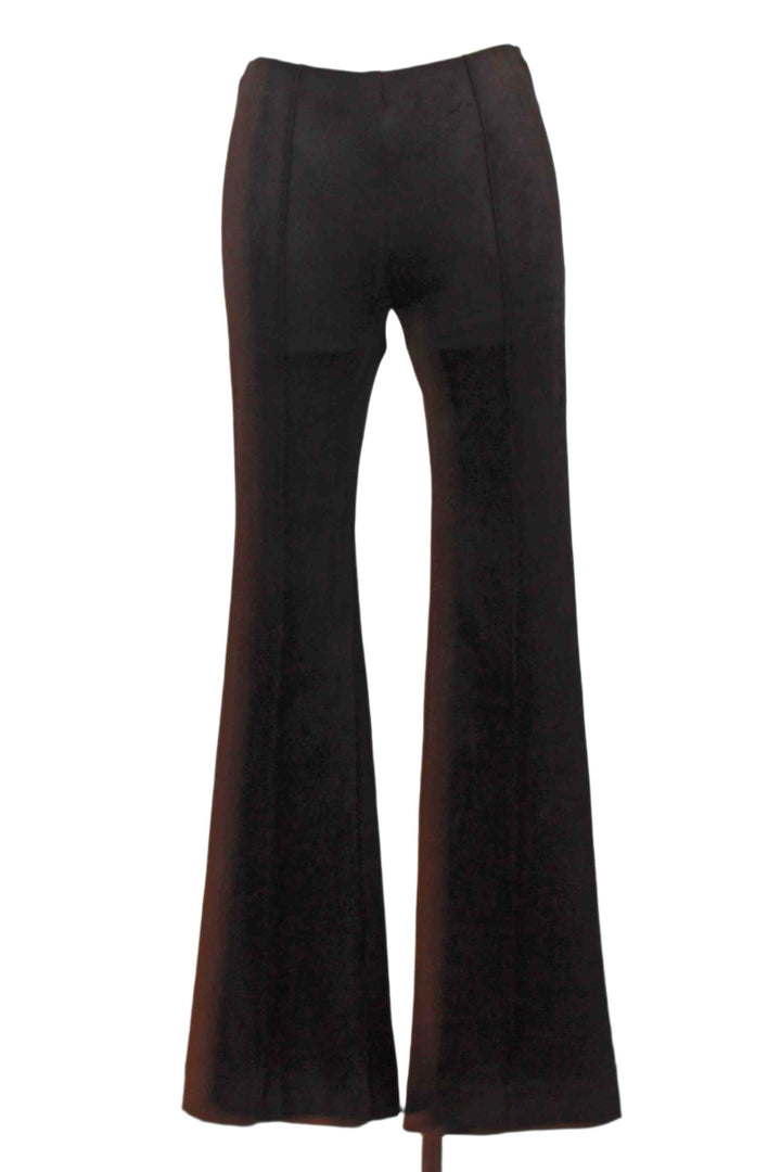 Black Faux Suede Knit Ellie Bootcut Pants by Fifteen Twenty