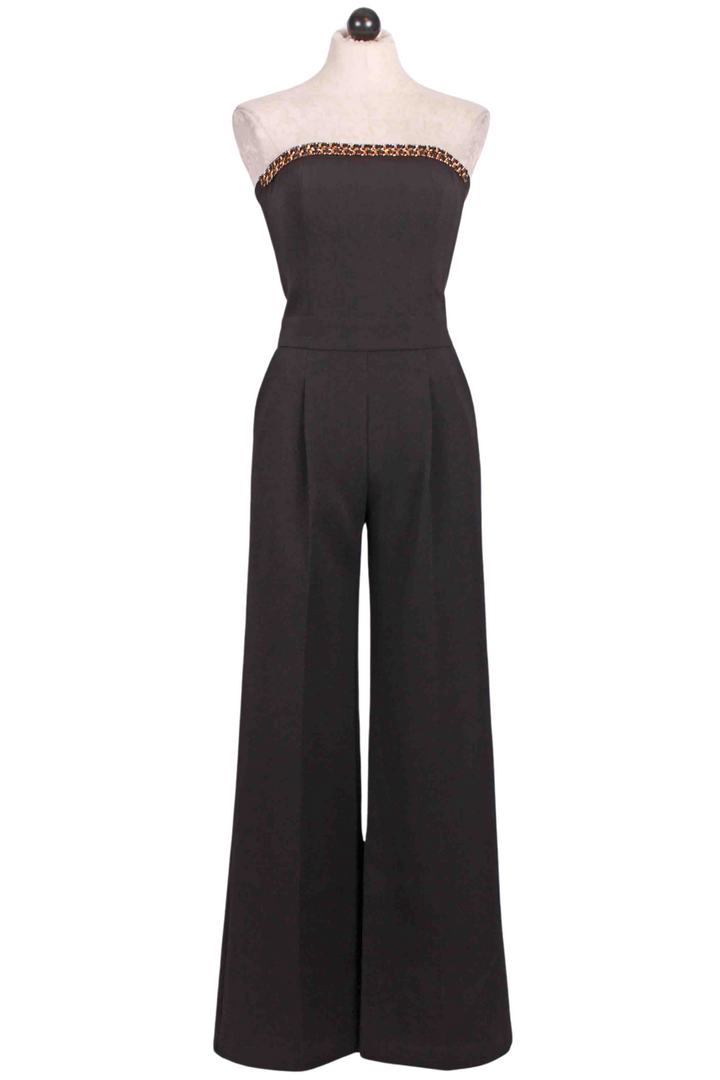 Black Elore Crepe Jumpsuit by Generation Love