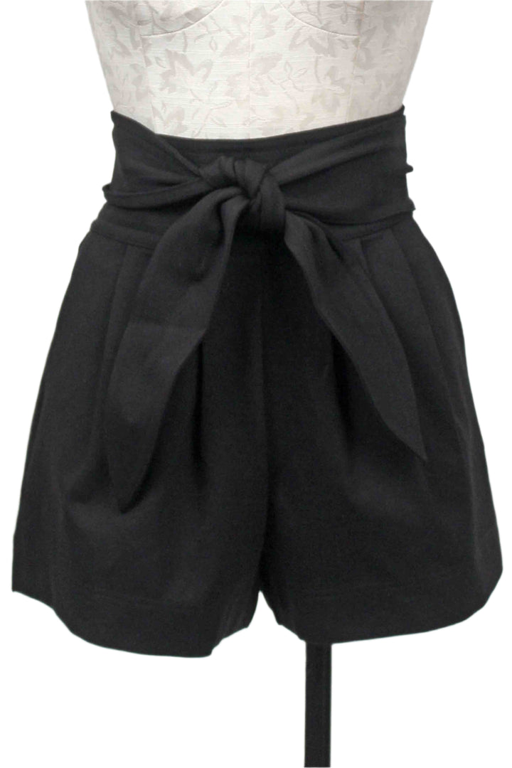 Black Emmit Shorts by Marie Oliver with a high tie waist