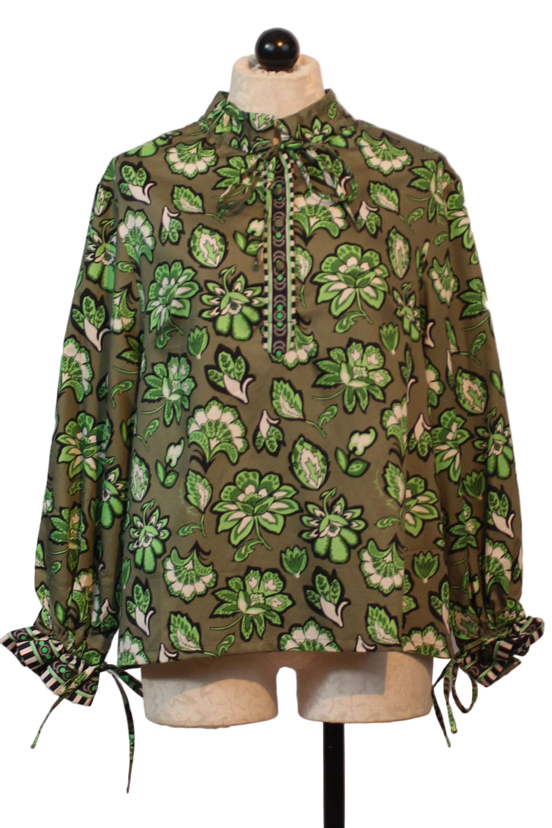 Wild Green Esther Blouse by Emily Lovelock
