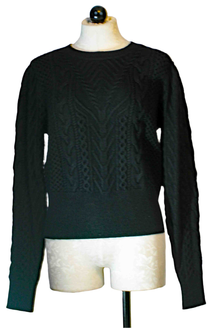 black Esther Long Sleeve Crewneck Sweater by Favorite Daughter