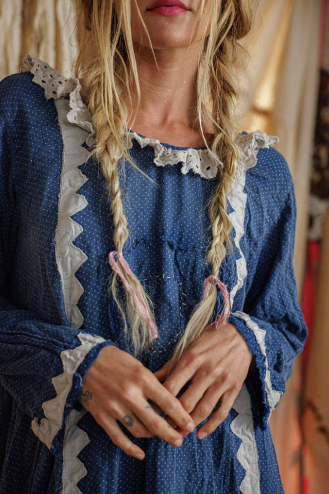 close up of Cotton Twill Eudora Dress by Magnolia Pearl 
