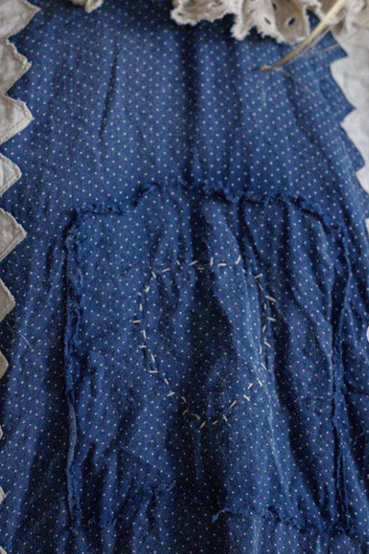 patching detail on Cotton Twill Eudora Dress by Magnolia Pearl 