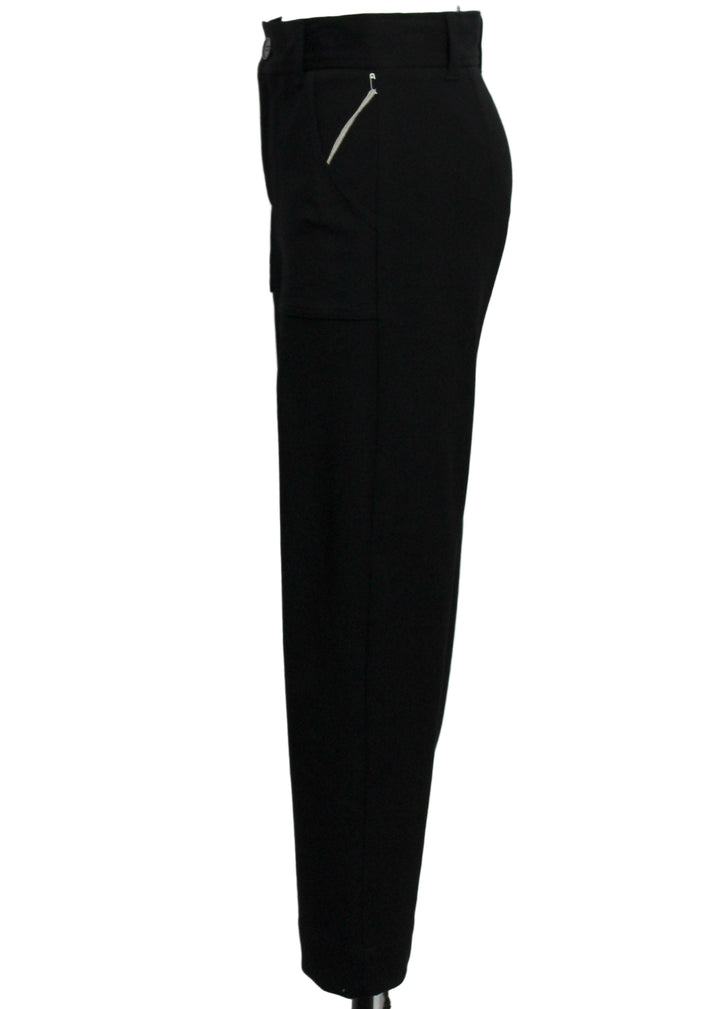 side view of Black Rylee Cropped Pant by Fifteen Twenty 