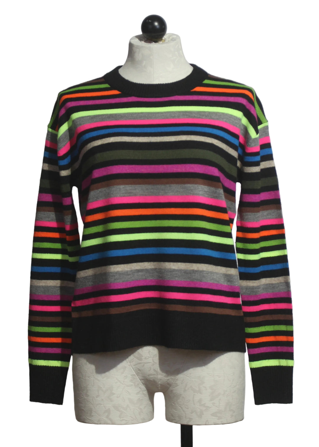the Black Multi Hype the Stripe Sweater by Lisa Todd