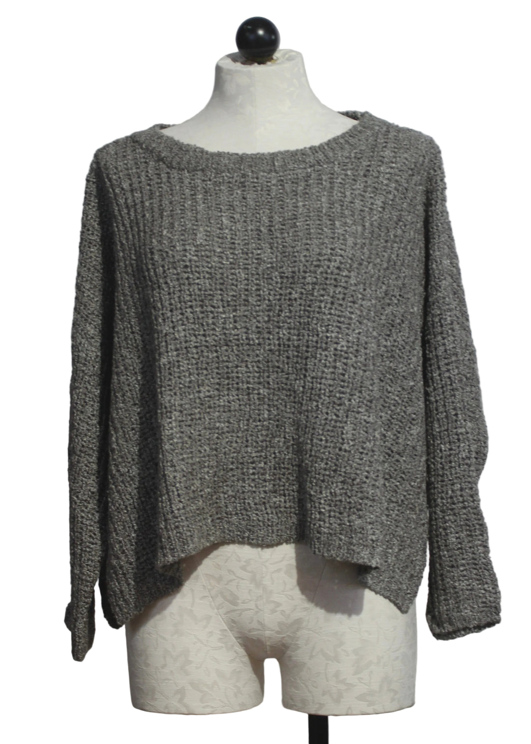 The Roxy Pullover by Island Tribe Knits in Pebble